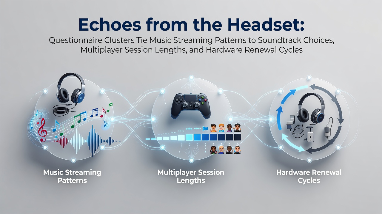 Survey respondents clustered by music streaming habits show distinct patterns in game soundtrack preferences and session behaviors
