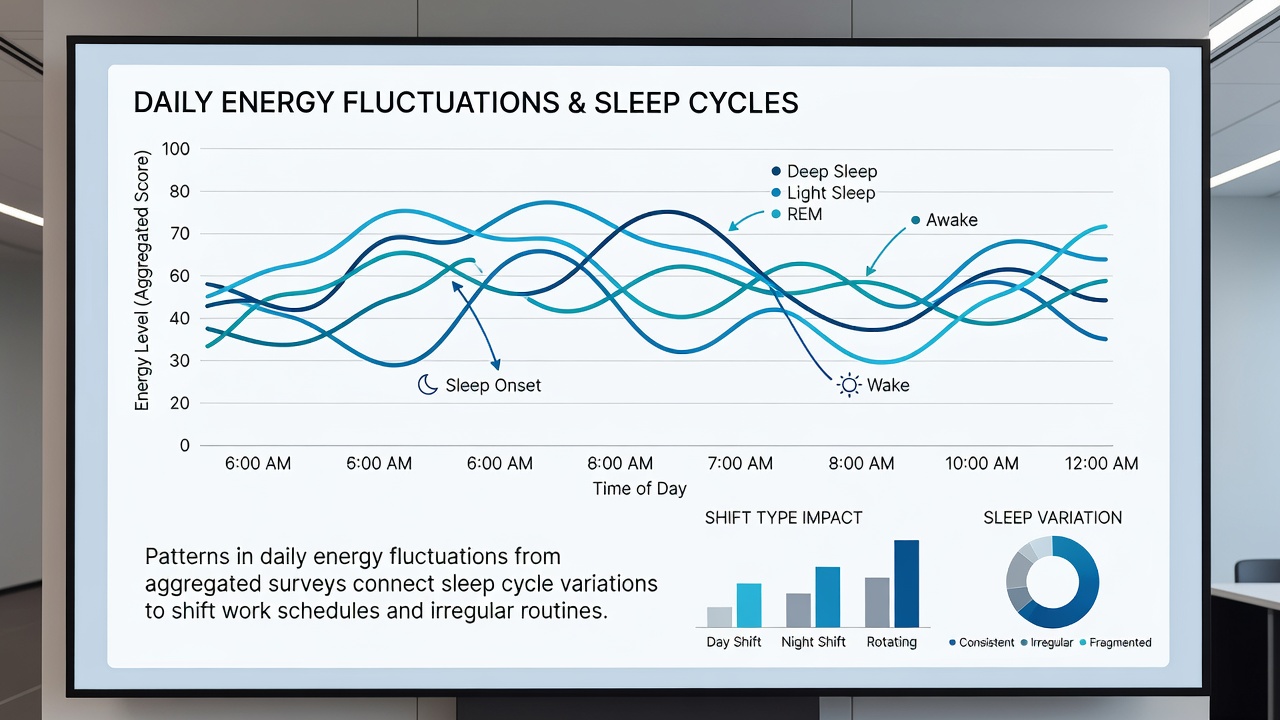 Graphs displaying multiplayer session lengths by device type and time of day energy patterns