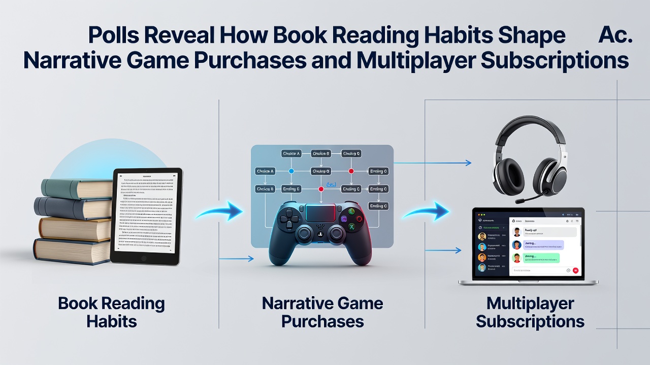 Infographic comparing book readers and non-readers in game purchase and subscription behaviors