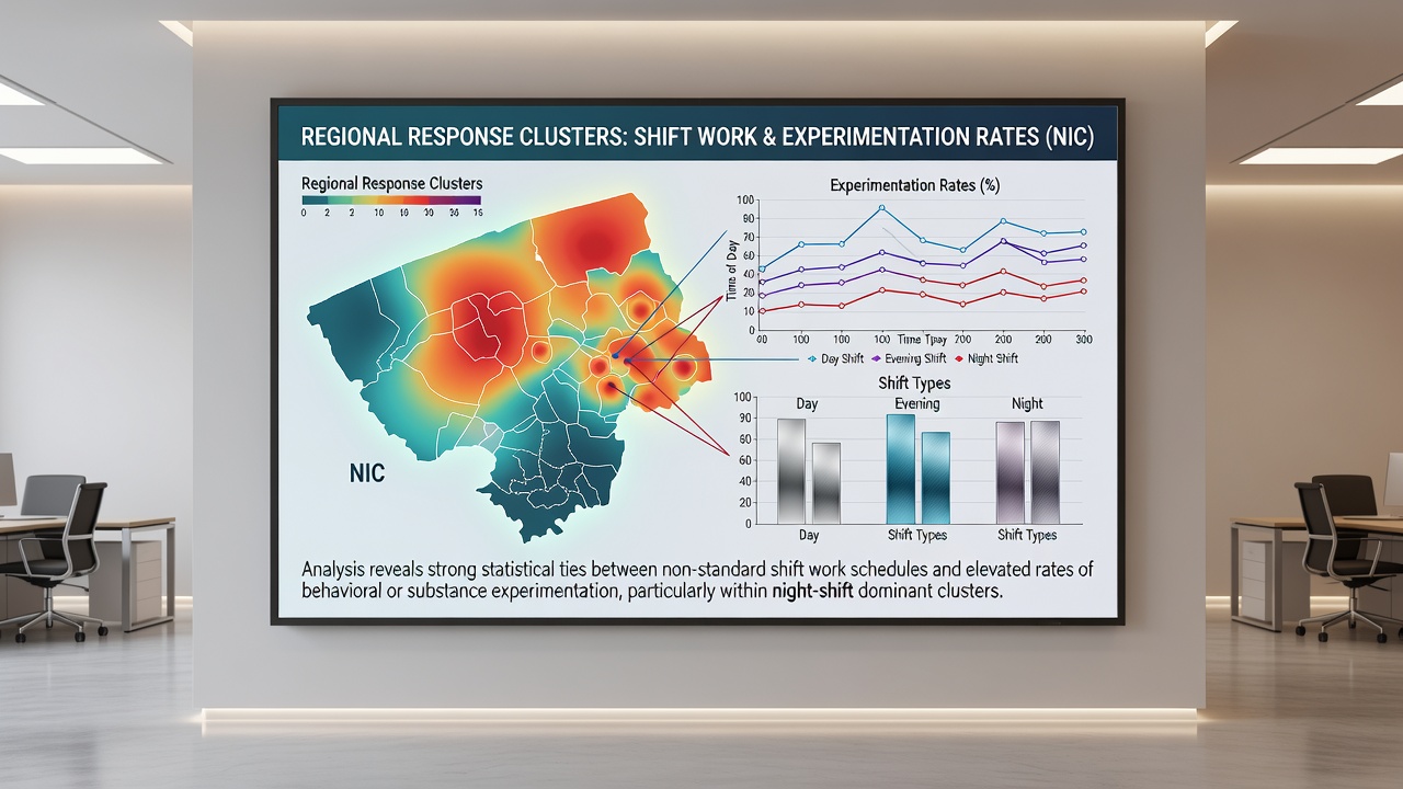 Detailed charts illustrating device usage breakdowns linked to shift work and niche multiplayer experimentation by region