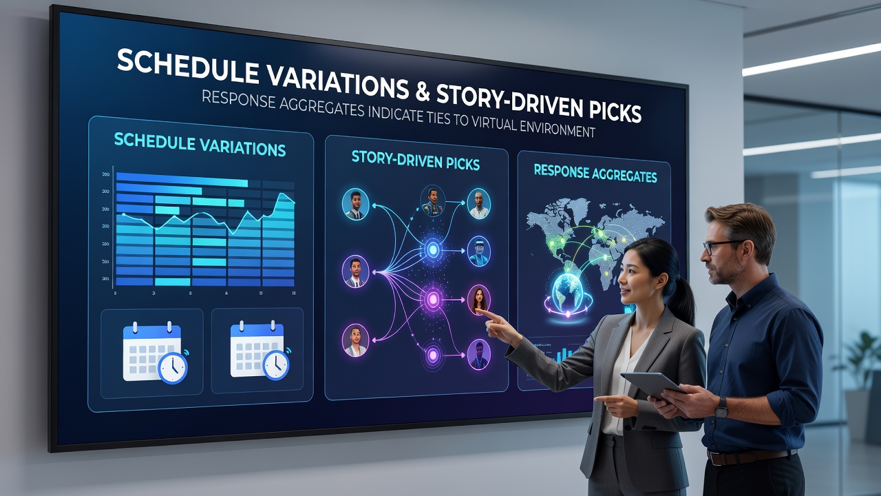 Visual representation of survey correlations between shift work variations and choices in narrative game environments