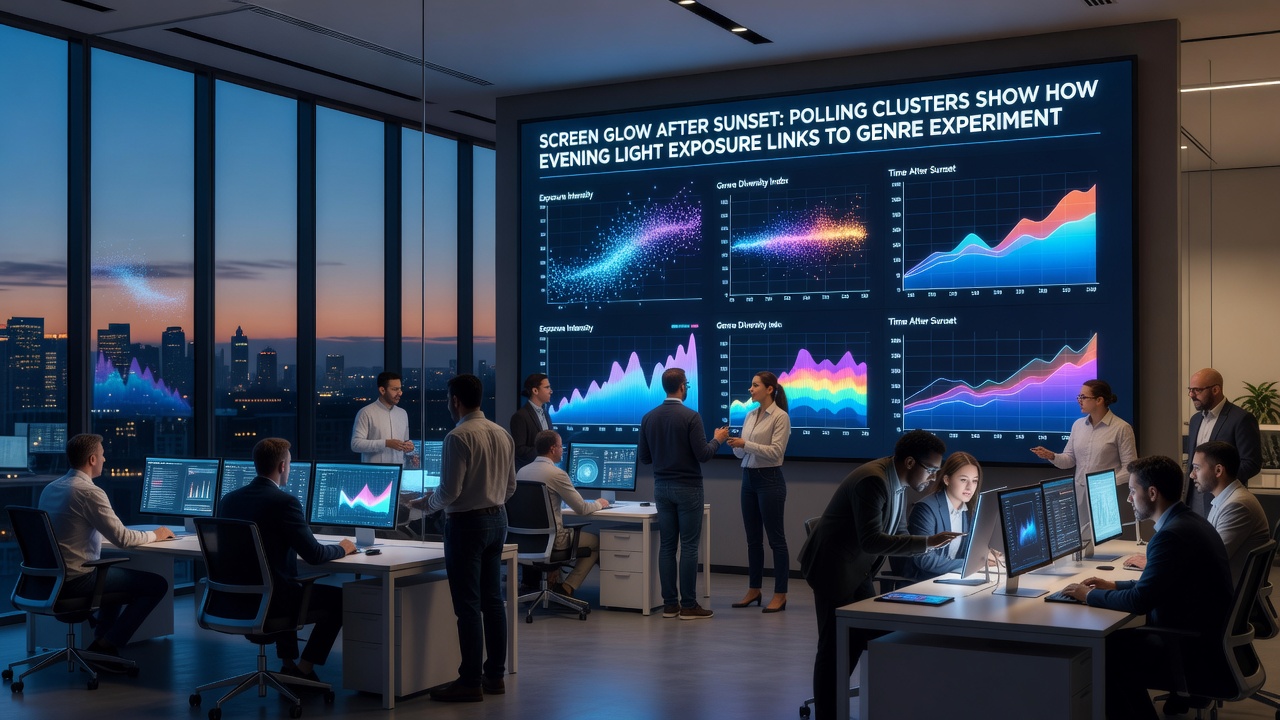 Data visualization of polling clusters linking light exposure to purchase patterns